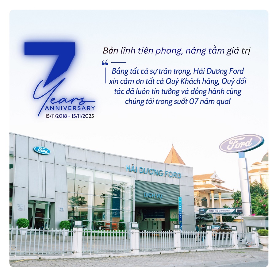 Hải Dương Ford nỗ lực và không ngừng hoàn thiện trong suốt 7 năm vừa qua