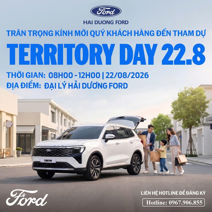 Ford Territory day 22.8 – sẵn sàng khám phá Ford Territory Platium mới